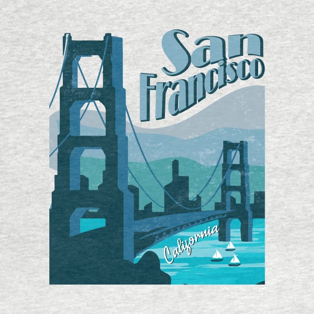 San Francisco in Blue by SM Shirts